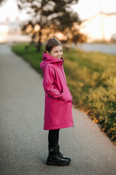 Roosa softshell jakk helkuritega