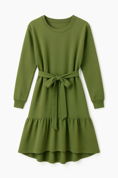 Satsiga pikkade varrukatega kleit, mudel "Hedi"