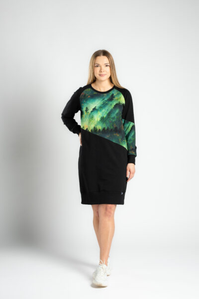 Raglaanlõikega dresskleit, mudel "Freya"