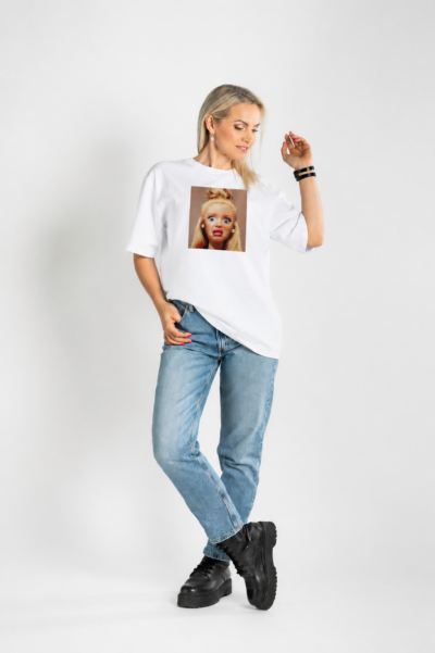 "WTF Barbie face" Gella oversized t-särk